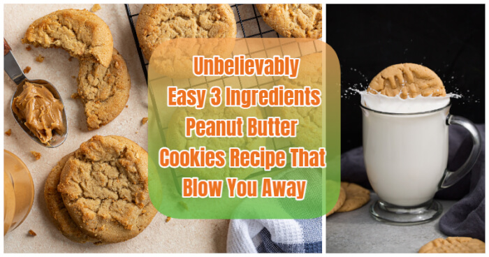 3 Ingredients Peanut Butter Cookies