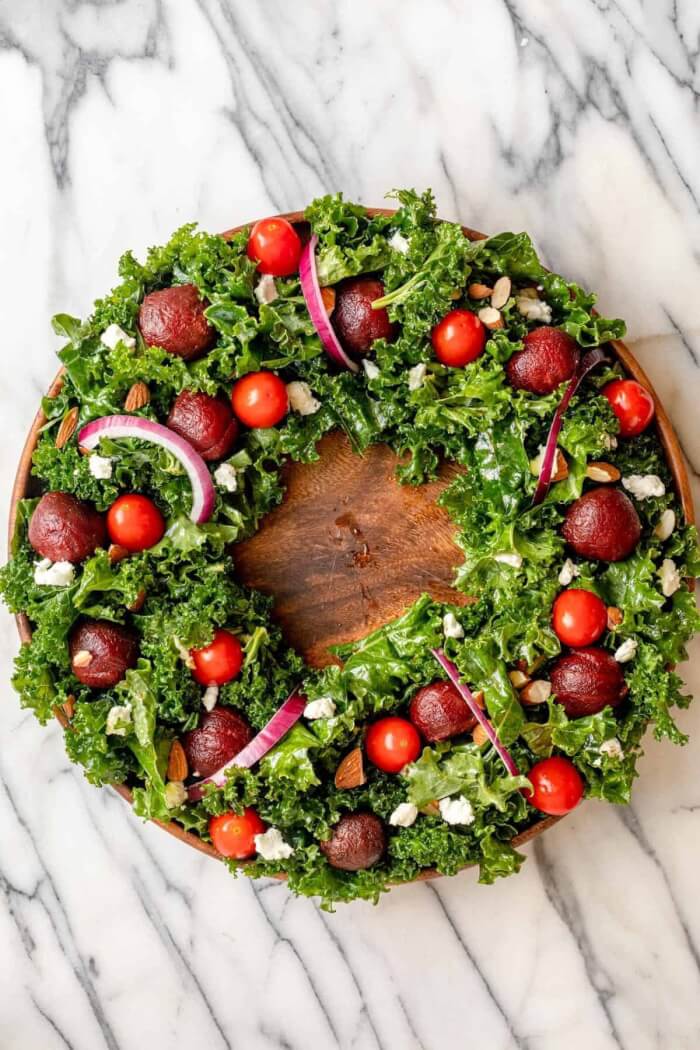 Salad with Christmas Wreath