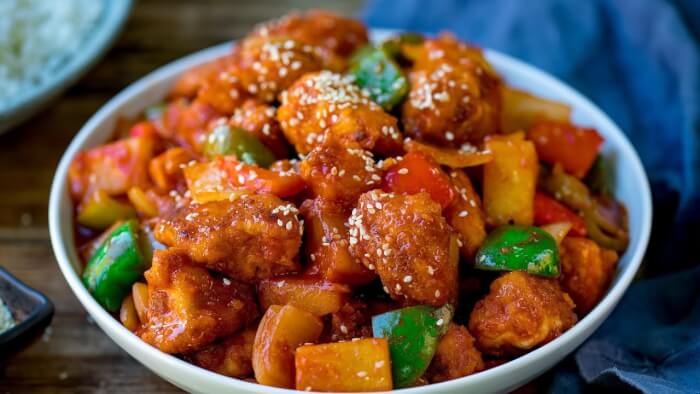 sweet and sour chicken fillets