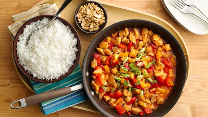5-Ingredient Recipes, Sweet-and-Sour Chicken And Rice