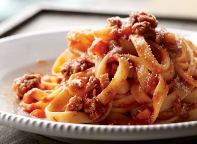 Turkey bolognese with fettuccine