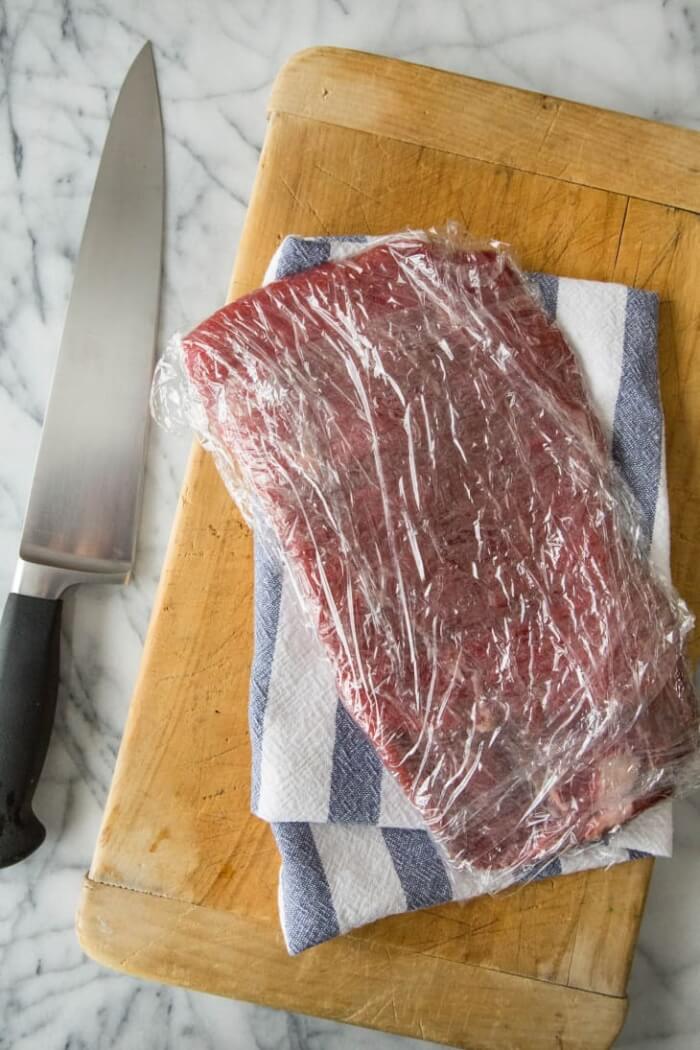 Kitchen tips and tricks: Partially Freeze Meat Before Cutting