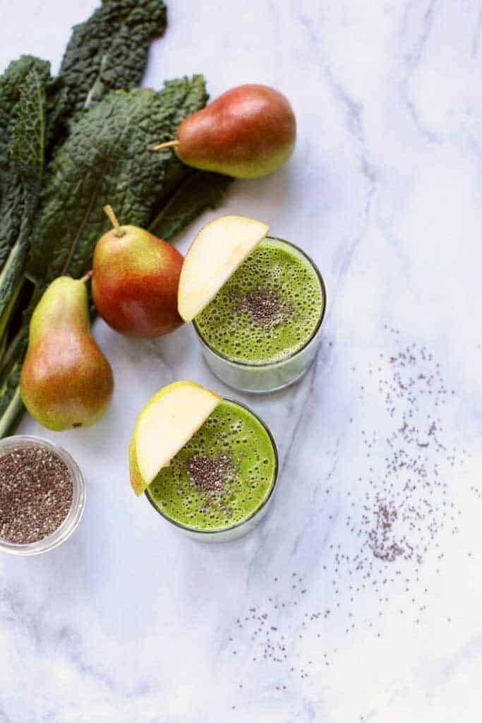 Pears and kale recipes high in fiber