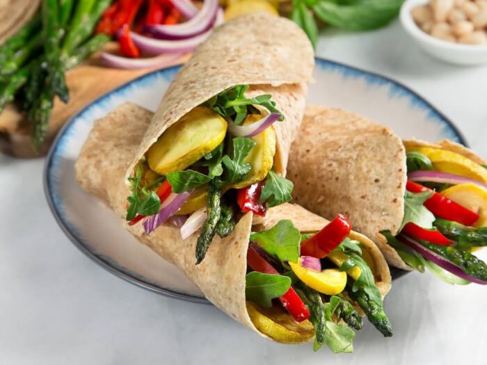 Roasted Chicken and Veggie Wraps