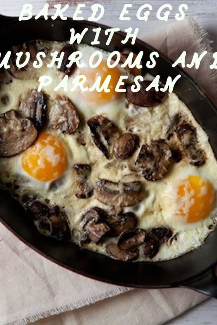 keto Baked Eggs With Mushrooms and Parmesan rv