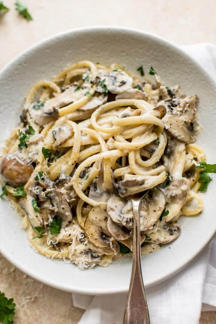 mushroom pasta creamy recipe recipes easy dinners dinner healthy dish saltandlavender simple dishes sauce vegetarian without meal cheese chicken