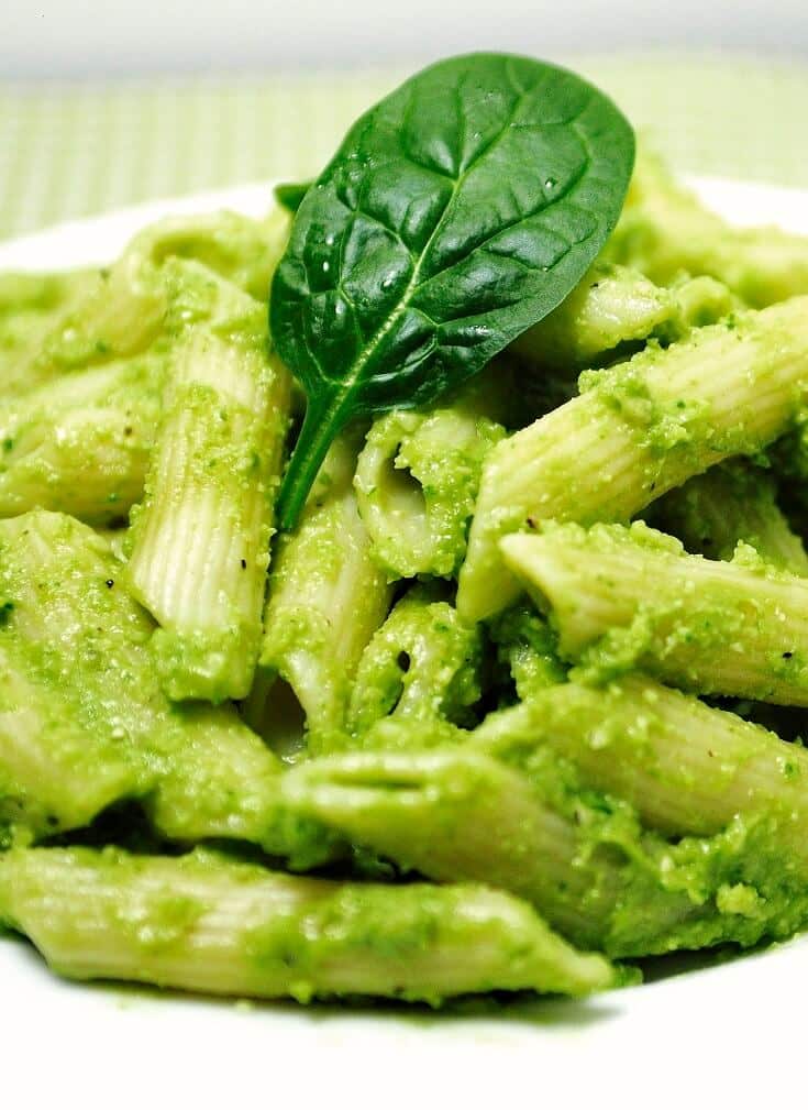 #12 Creamy Avocado Spinach Pasta