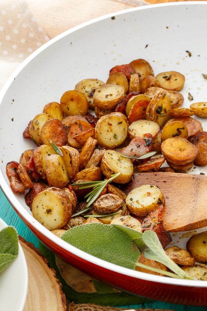 #12 Pan-Fried Fingerling Potatoes with Bacon