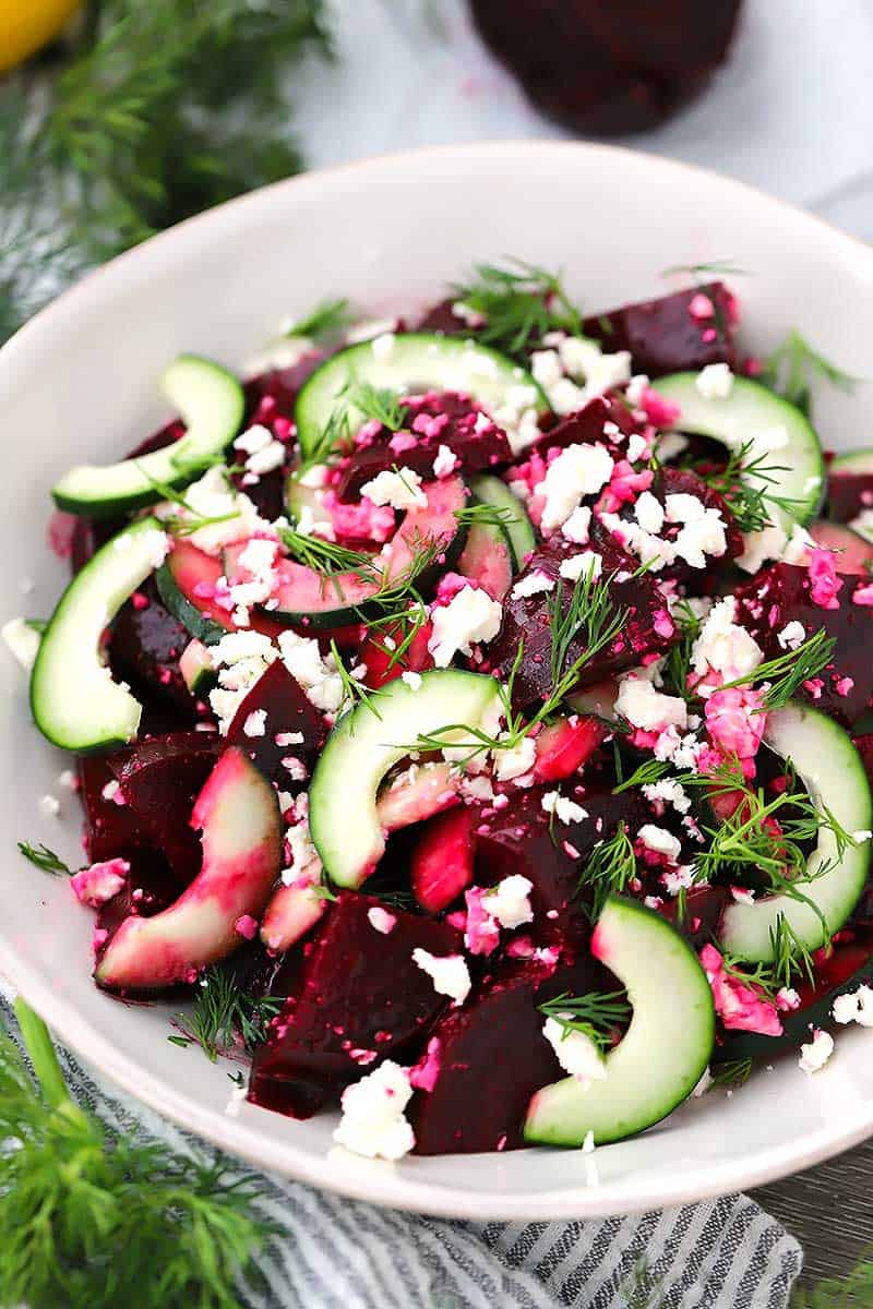 17. Beet Salad with Feta, Cucumbers, and Dill