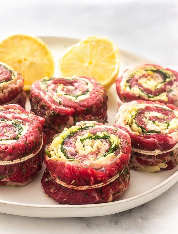 #18 Spinach and Mushroom Steak Rolls