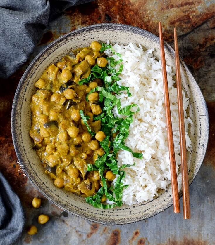 #18 Vegan Chickpea Eggplant Curry