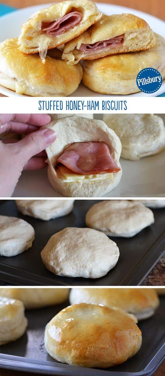 #28 Stuffed Honey-Ham Biscuits