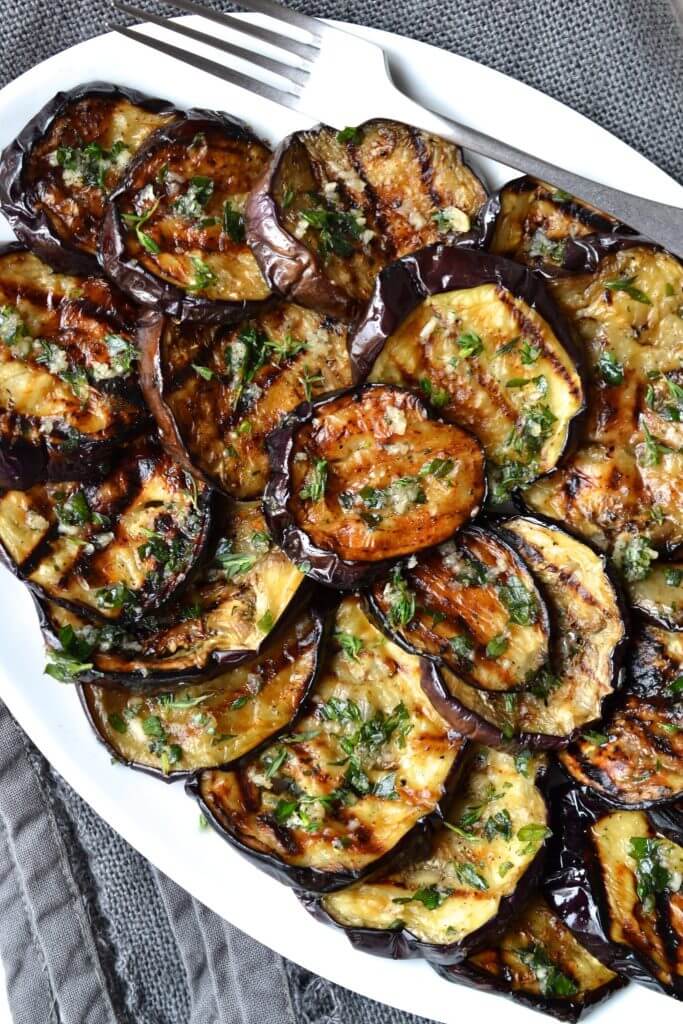 #5 Grilled Eggplants with Garlic and Herbs