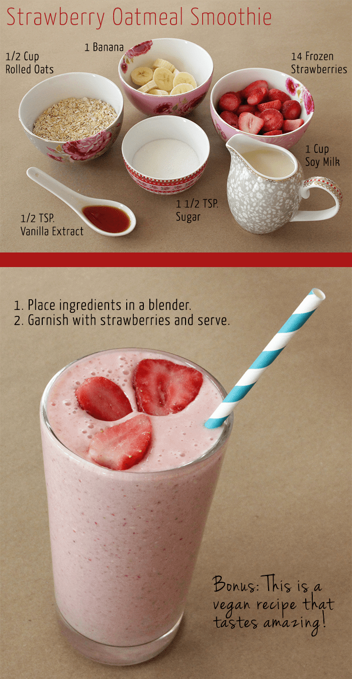 #7 Strawberry Breakfast Oatmeal Smoothie