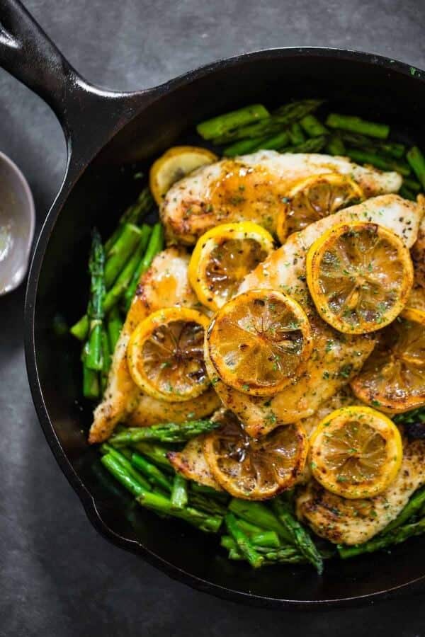 #8 5-Ingredient Lemon Chicken with Asparagus