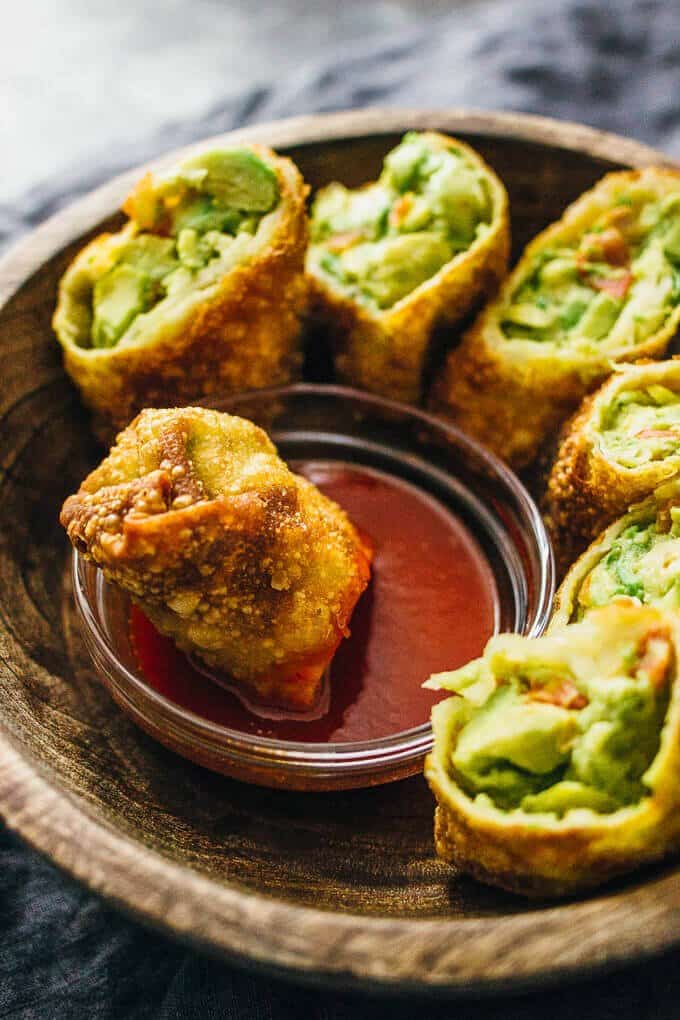 #9 Avocado Egg Rolls with Sweet Chili Sauce