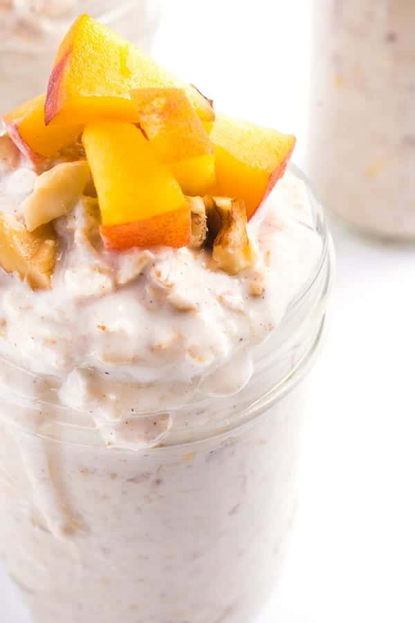 Peaches and Cream Overnight Oats