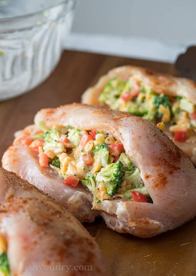 9 Broccoli Cheese Stuffed Chicken Breasts