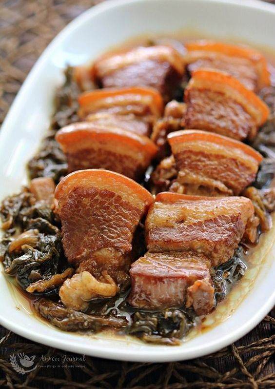 30 Insanely Good Braised Dishes Braised Pork with Mui Choy