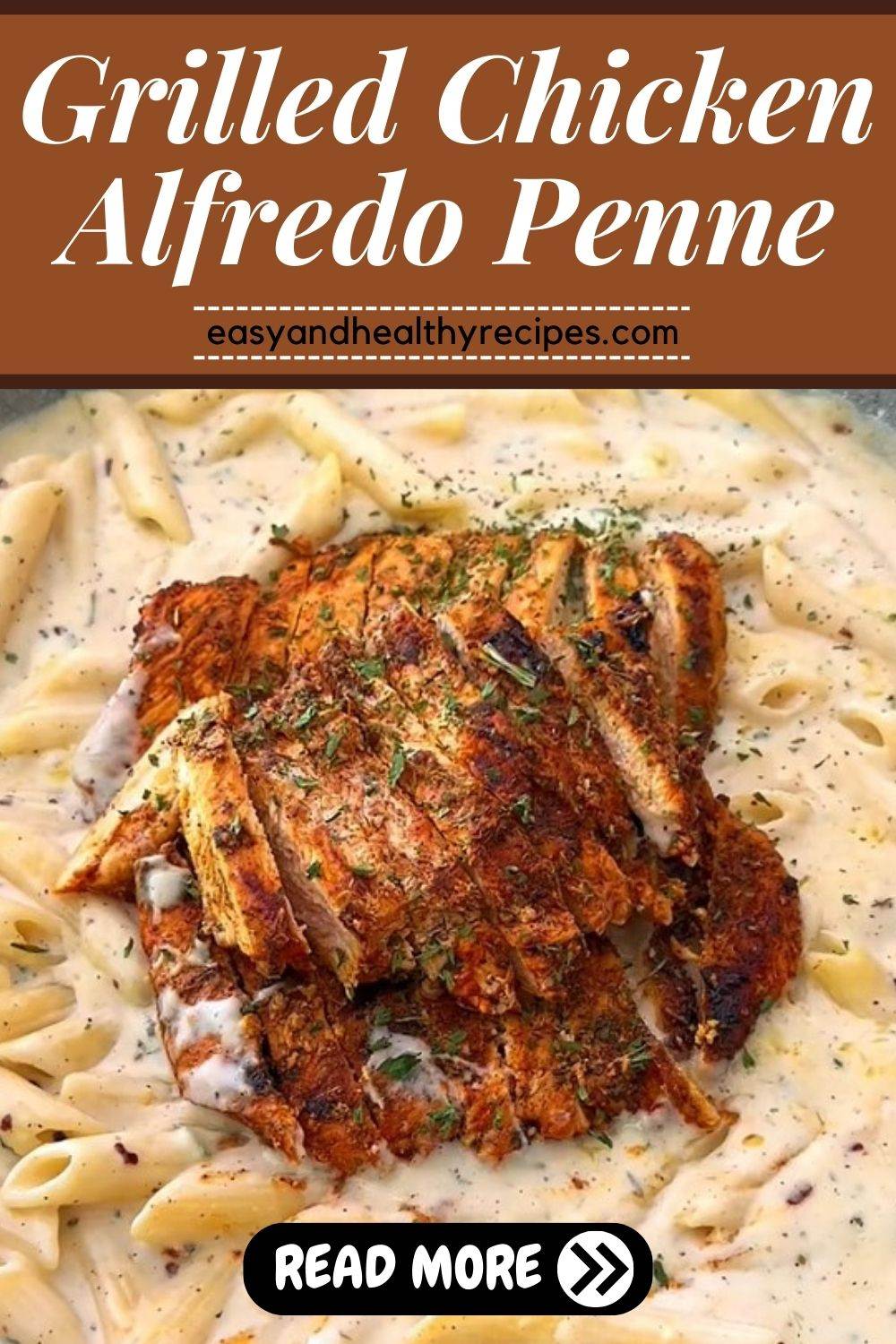 Grilled Chicken Alfredo Penne
