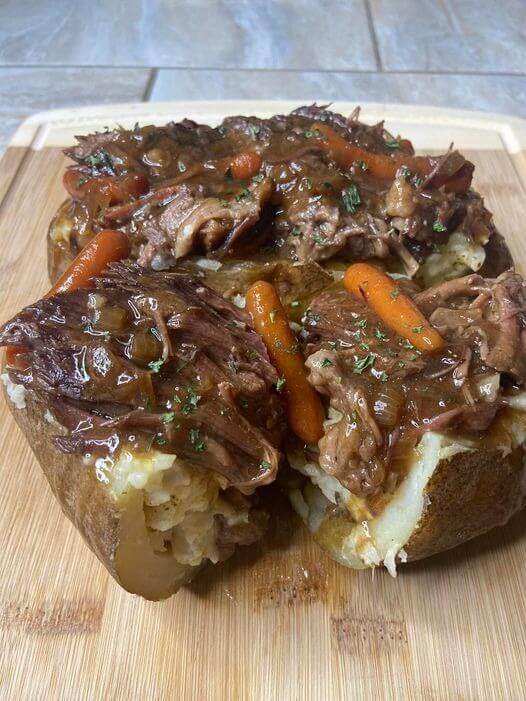 Pot Roast Twice Baked Potato