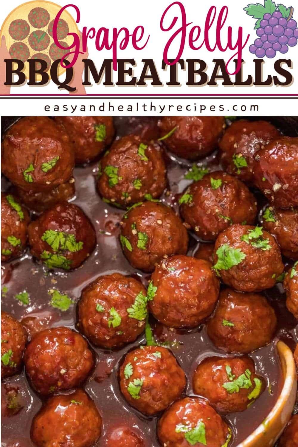 Grape Jelly BBQ Meatballs