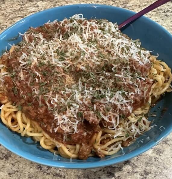 Homemade Spaghetti With Meat Sauce