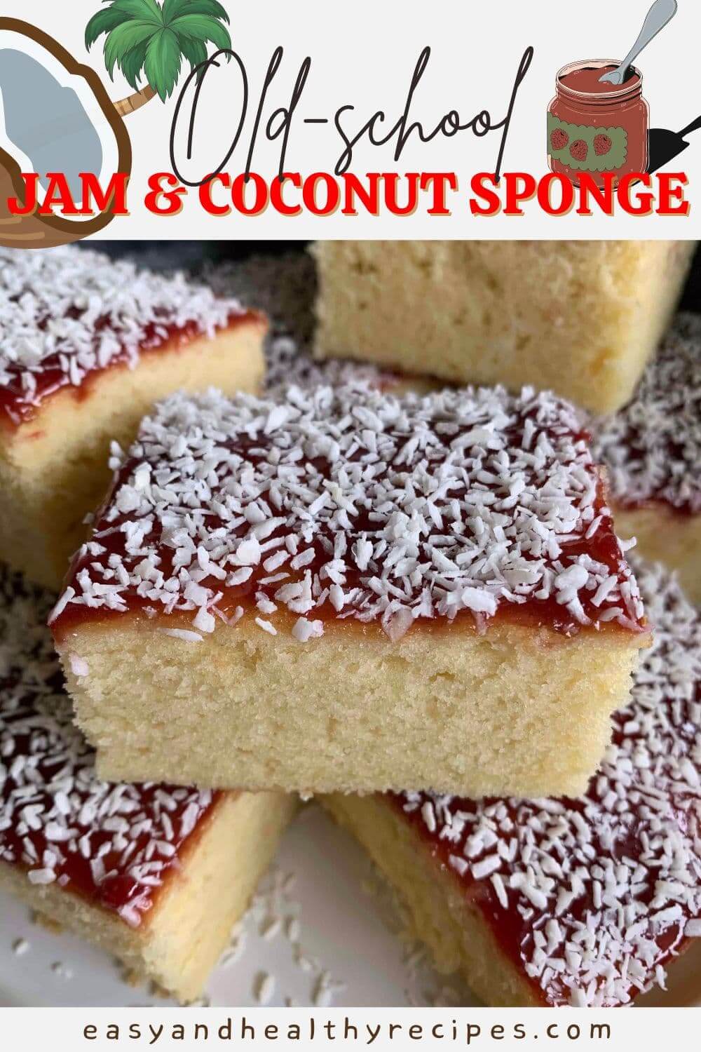 Jam And Coconut Sponge
