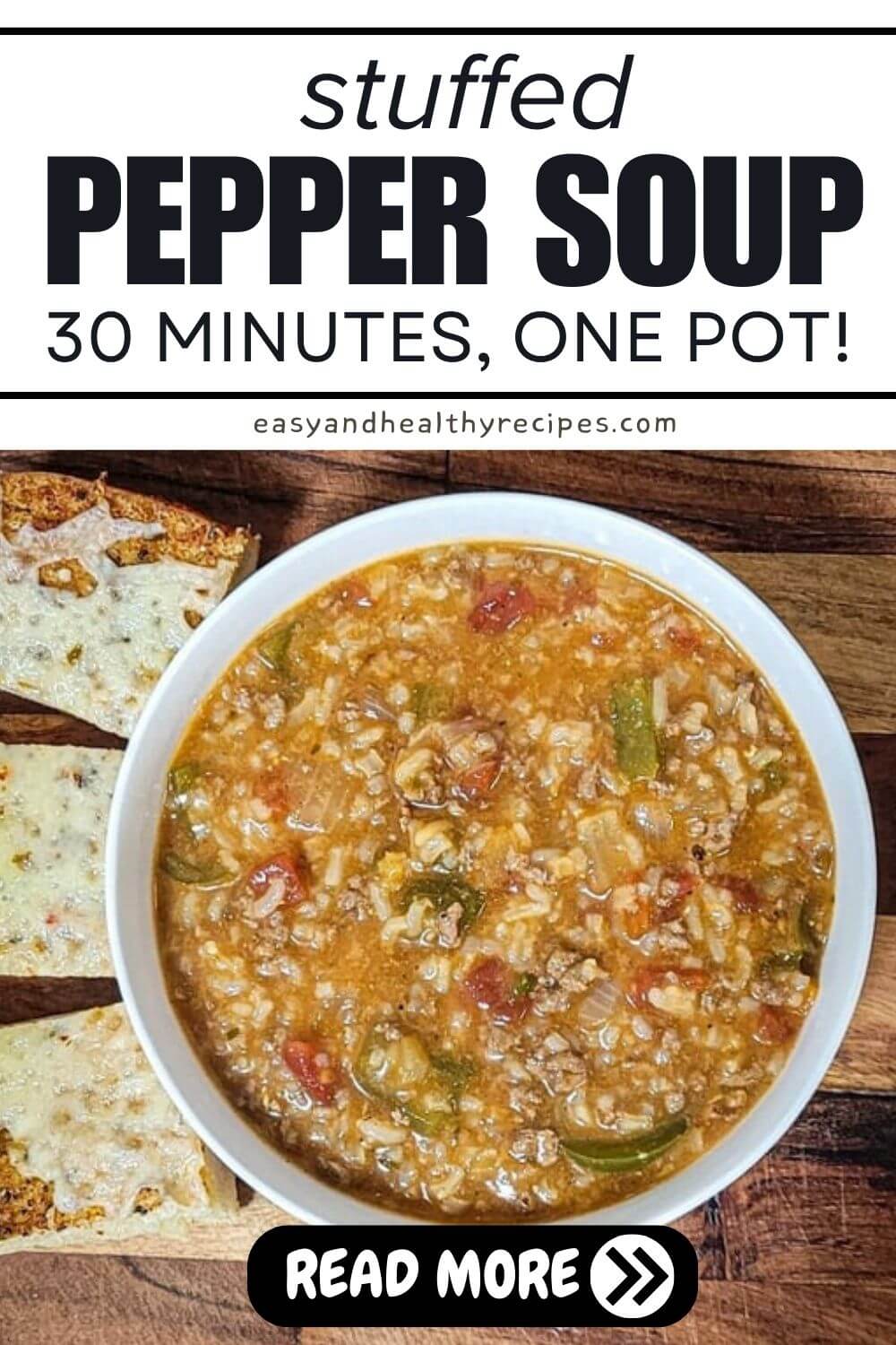 Savory And Filling Stuffed Peppers Soup For The Whole Family - Easy and ...