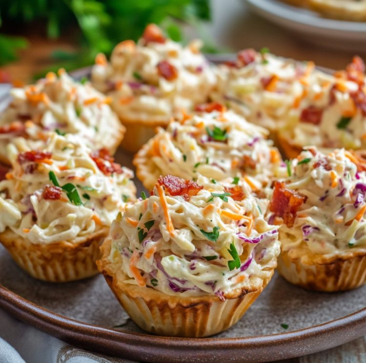 Creamy Bacon Ranch Slaw Cups - Easy and Healthy Recipes