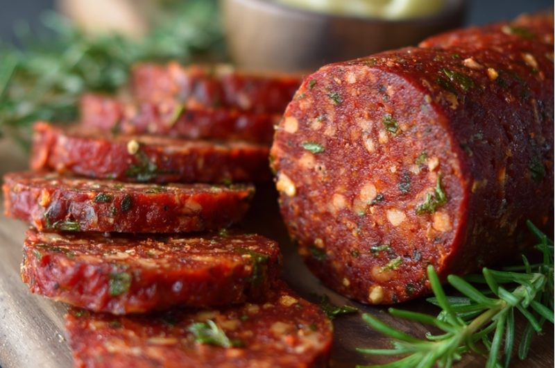 Hearty Homemade Vegan Salami