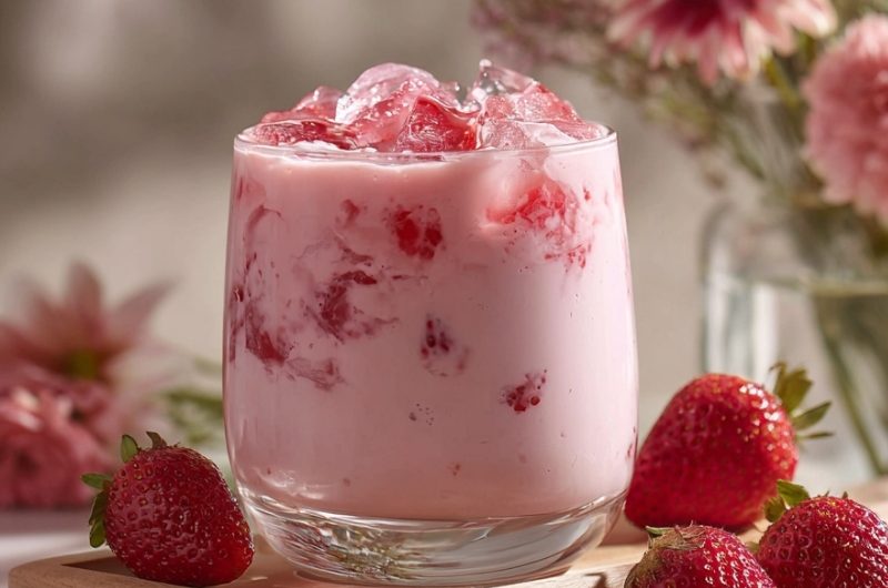 Homemade Korean Strawberry Milk