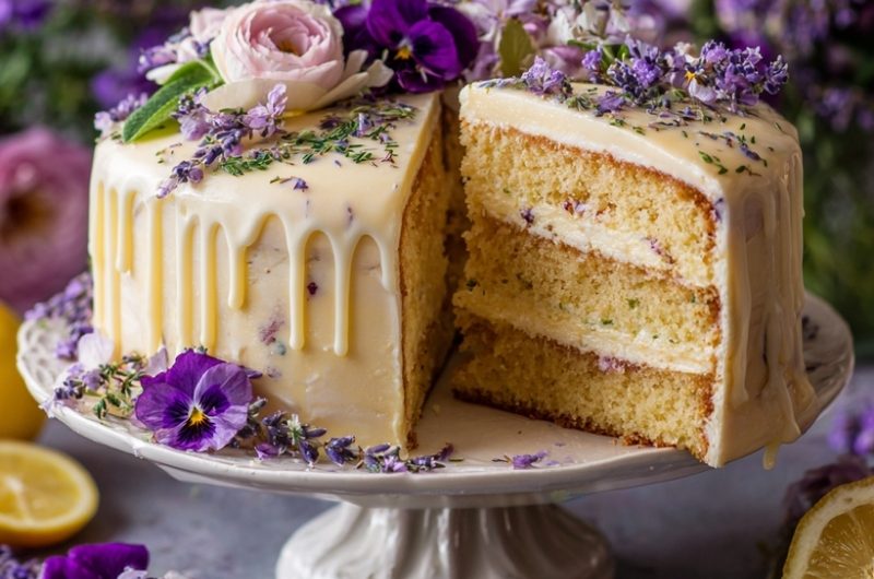 Fragrant Lemon Lavender Cake