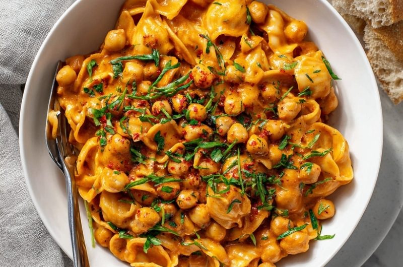 Creamy Chickpea Paprikash Pasta
